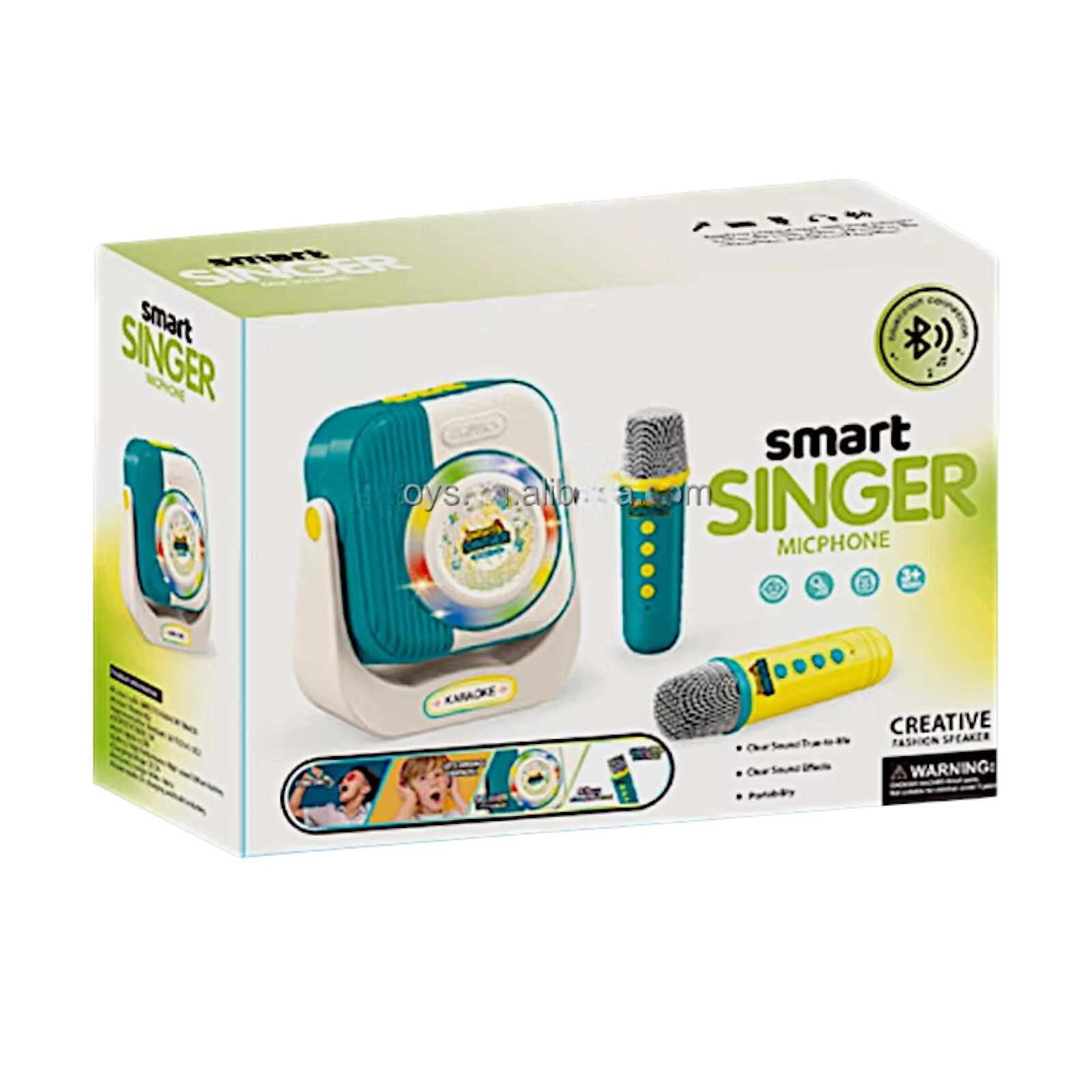 Smart Singer Karaoke Machine 2 Microphones Wireless BT Speaker Home Party Set Item image 9