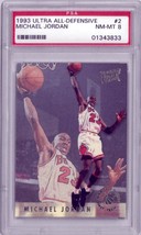 Michael Jordan 1993-94 Fleer Ultra All-Defensive Team Card #2- PSA Graded 8 NM-M - £117.69 GBP