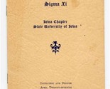 Society of the Sigma Xi Initiation Dinner Program State University of Io... - $17.82