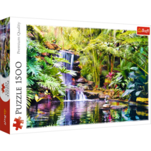 1500 piece Jigsaw Puzzles - Oasis of Calm, Waterfall, relaxing and calming place - £18.37 GBP