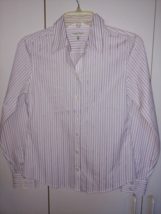 Banana Republic Ladies Ls NON-IRON Striped Fitted Button SHIRT-4P-NWOT-NICE - £13.09 GBP