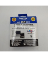 BROTHER 2-Pack LC51BK Black Ink Cartridges Exp 2013 - $279.70 MXN