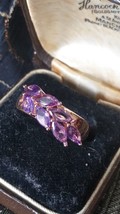 Anello vintage anni 90-90 in oro laminato 14 ct ametista misura UK O.5 U... - $78.17