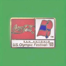 Coca-Cola USA Olympic Festival 1993 San Antonio Texas 90s Coke Pin - $12.95