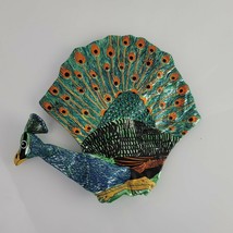 Folkmanis Metallic Foil Peacock Hand Puppet Rare Discontinued - £46.73 GBP