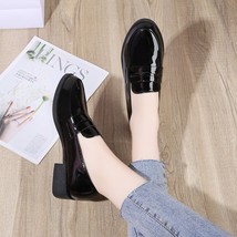 New Simple Patent Leather Loafer Shoes for Women Spring Autumn Slip on Casual Sh - £22.89 GBP