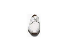 Stacy Adams Turano Bike Toe Oxford Croc Print Shoes White 25576-100 image 5