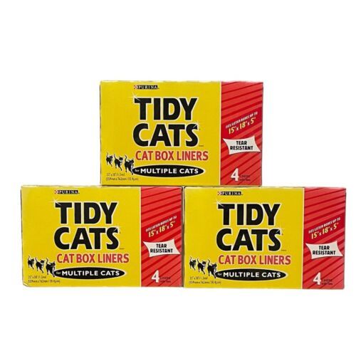 Purina Tidy Cats Litter Box Liners Tear Resistant Lot Of 3  Boxes New - £45.57 GBP