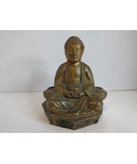 Bronze Gilt Seat Buddha Incense Statue - $2,182.81 MXN