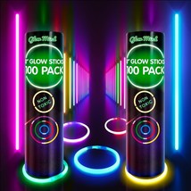 200 Ultra Bright Glow Sticks Bulk - Halloween Glow In The Dark Party Supplies Pa - £27.26 GBP