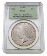 Dólar De Paz De Plata De 1923 $1 Calificado Por PCGS Como MS-63 - $143.49 CAD