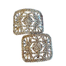 Antique Cut Steel Shoe Buckles Made in France Elaborate FREE SHIPPING Fancy - £59.95 GBP