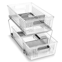 Madesmart Two Level Storage with Dividers - Clear - £73.54 GBP