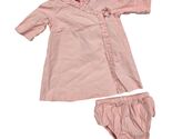Baby Gap Girl Pink Kimono Ruffle Wrap Dress Bloomers Set 3-6 Cotton VTG Y2K - $15.84