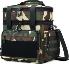 Tactical Lunch Box Insulated Cooler Bag Adult Camo Waterproof Dual Compartment - £44.50 GBP