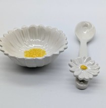 Vintage Daisy  MARMALADE JAM Jelly Dish with Spoon. Excellent Condition! - £11.76 GBP