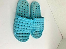 Blue Womens Sz 40 41 7.5 Slip On Slide Sandal Shoes H5 808Ww  - £10.17 GBP