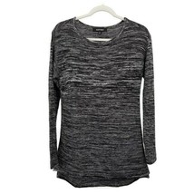 Boat Neck Pullover Sweater Gray Womens Small Black Ivory Ellen Tracy Mar... - £9.15 GBP