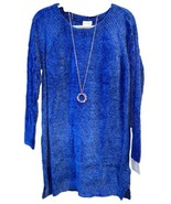 NWT Lularoe 2XL Solid Royal Blue Lauren Soft Chenille Sweater Dress - $54.44