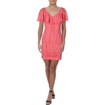 Lauren Ralph Lauren Womens Petites Tamalira Lace Ruffle Cocktail Dress 8... - $30.00