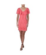 Lauren Ralph Lauren Womens Petites Tamalira Lace Ruffle Cocktail Dress 8... - £23.60 GBP