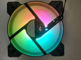 120mm RGB Case Fan (Rainbow) Cougar Brand, Molex, Single RGB Pattern 12025L 12S - £11.81 GBP