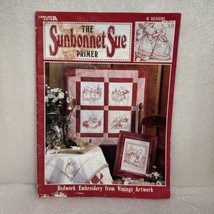 The Sunbonnet Sue Primer Leisure Arts Redwork Embroidery From Vintage Artwork - $15.83