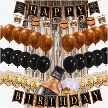 Whiskey &amp; Vintage Vibes: Ultimate Birthday Party Decor Kit for Men &amp; Women - Cla - $46.52