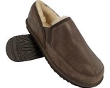 UGG TAN LEATHER MOCCASIN SHEEPSKIN MEN&#39;S SHOES SLIPPERS SIZE US 12 NEW - $49.49