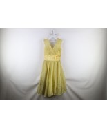Vtg 50s Womens Small Yellow Tulle Chiffon Cupcake Party Prom Dress Rocka... - $216.57 CAD