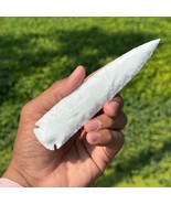 5.5–6&quot; Unique White Jade Glass Arrowhead Handmade Crescent Crystal Spear... - €12,69 EUR+