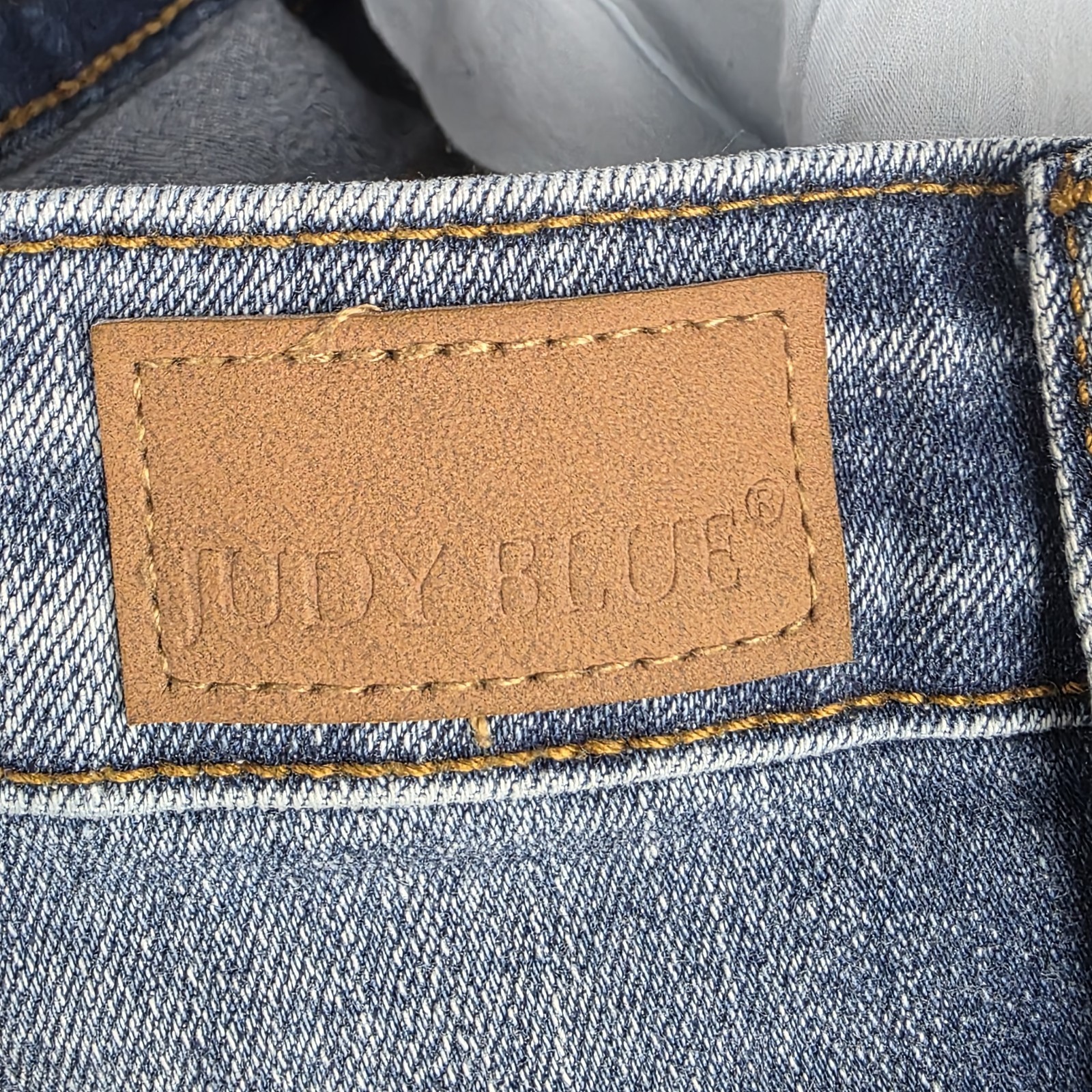 Judy Blue Jeans Womens Size 3/26 Relaxed Fit Cropped Fringe Blue Denim Pants Item image 9