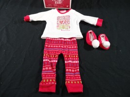 American Girl Doll Peace Love Joy Christmas morning pajamas pjs holidays - $16.83