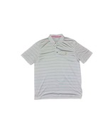 The Masters Tech Shirt Mens Grey Magenta Striped Logo Performance Polo G... - $27.36 CAD