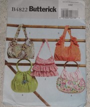Butterick Pattern 4822 Handbags 5 Style Variations Uncut - $7.95
