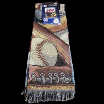 MLB Cleveland Baseball Jacobs Field Tapestry Throw Blanket New 48x60 - £79.63 GBP