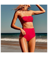 Victoria&#39;s Secret PINK Gold Star Bandeau Bikini Top Size M Red Festival ... - €12,96 EUR