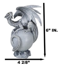 Fantasy Wyrmling White Shadow Ghost Dragon Sleeping On Gray Moon Figurine - £29.02 GBP