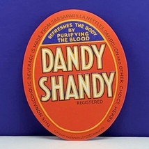 Label soda pop ephemera advertising vintage sign Dandy Shandy Manchester... - £7.74 GBP