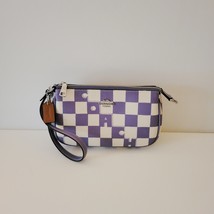 Coach CR394 Checkerboard Nolita 19 Wristlet Small Bag Light Violet Chalk Clutch - £71.06 GBP