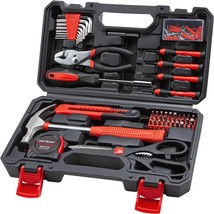 CARTMAN Tool Set General Household Hand Tool Kit with Plastic Toolbox Storage - £33.72 GBP