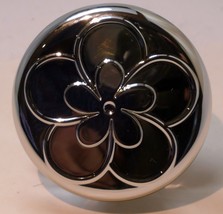 POP-UP SINK DRAIN STOPPER fits drains 1.25" silver Flower Floral Design top - $251.88 MXN