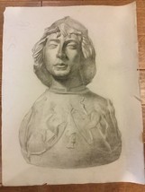 Antique Fine Quality Pencil Drawing by Listed Artist Julie H Stursberg 1910-1911 - £370.01 GBP