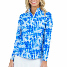 Nwt Ladies Ibkul Rue Royal Blue Long Sleeve Mock Golf Shirt Sizes L Xl &amp; Xxl - £54.92 GBP