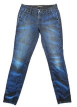 Level 99 Anthropologie Denim Trousers Womens 28 Tapered Distressed Blue ... - $14.68