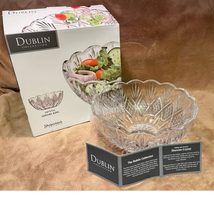 Godinger, Dublin Collection 8.5&quot; Scalloped Edged Cut Crystal Serving Bow... - $26.73