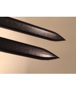 BLOWOUT 2 Vintage type 1/2 &quot; Black body side molding formed pointed ends   - £7.78 GBP