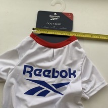 Reebok Dog Pet T-Shirt Tee Shirt Size L Large White Red Purple 17-19 in ... - $10.69