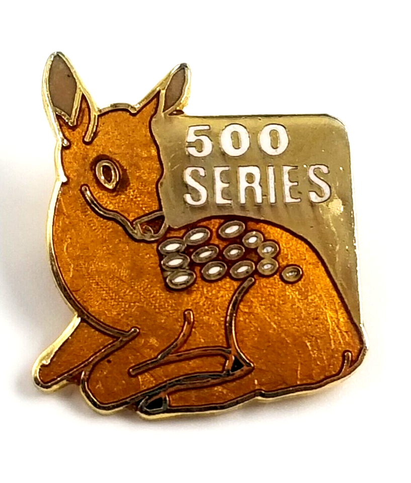 Brown White Spotted Deer 500 Series Award Bowling Sport Enamel Animal Pi... - $9.99