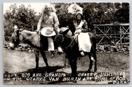 RPPC Arkansas AR Van Buren Bob Burns Aunt Boo Grandpa Snazzy Mules Postcard I23 - £9.57 GBP